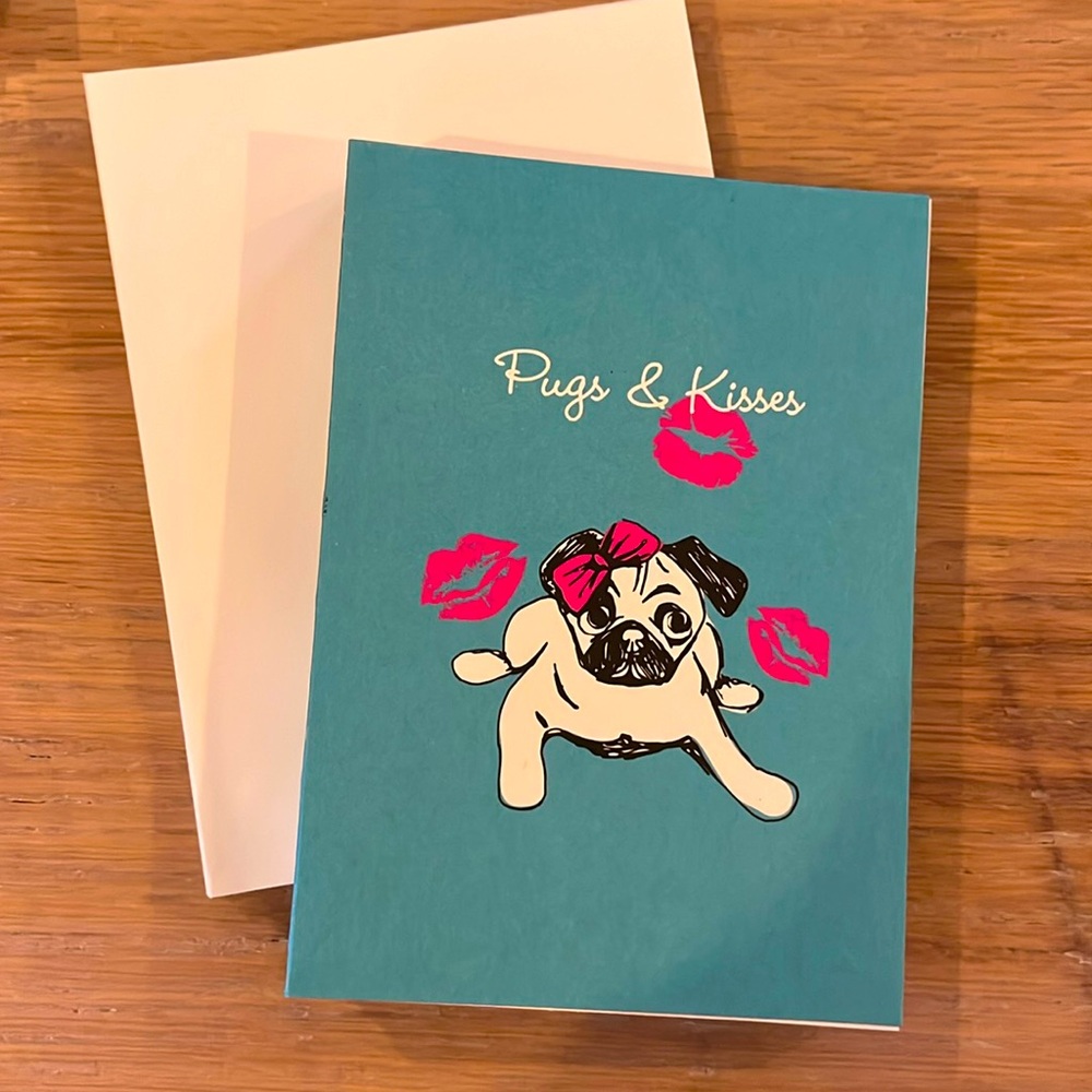 15 Notecards & Envelopes Pugs Dogs
